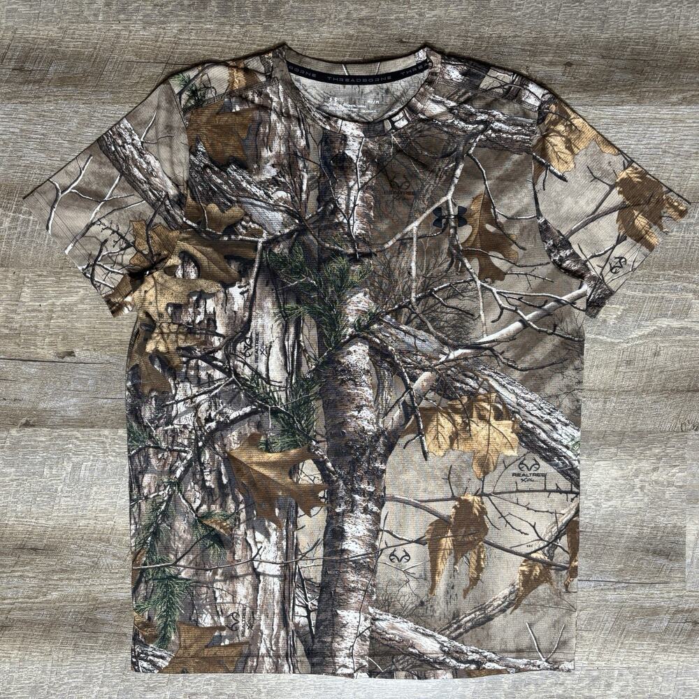 Under Armour Realtree AP Camo Compression Shirt Men's M Heatgear Hunting